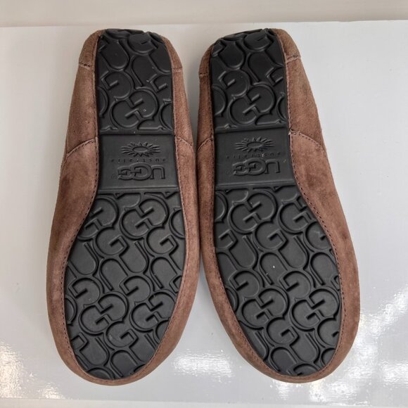 Ugg Loafer Men 10 Slipper Suede Leather Shoe Sheepskin Lining Comfort Core Ex main image 12
